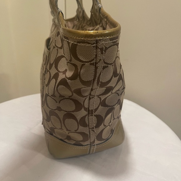 Coach BLEEKER tote Signature Brown and Gold Tote - Picture 8 of 10